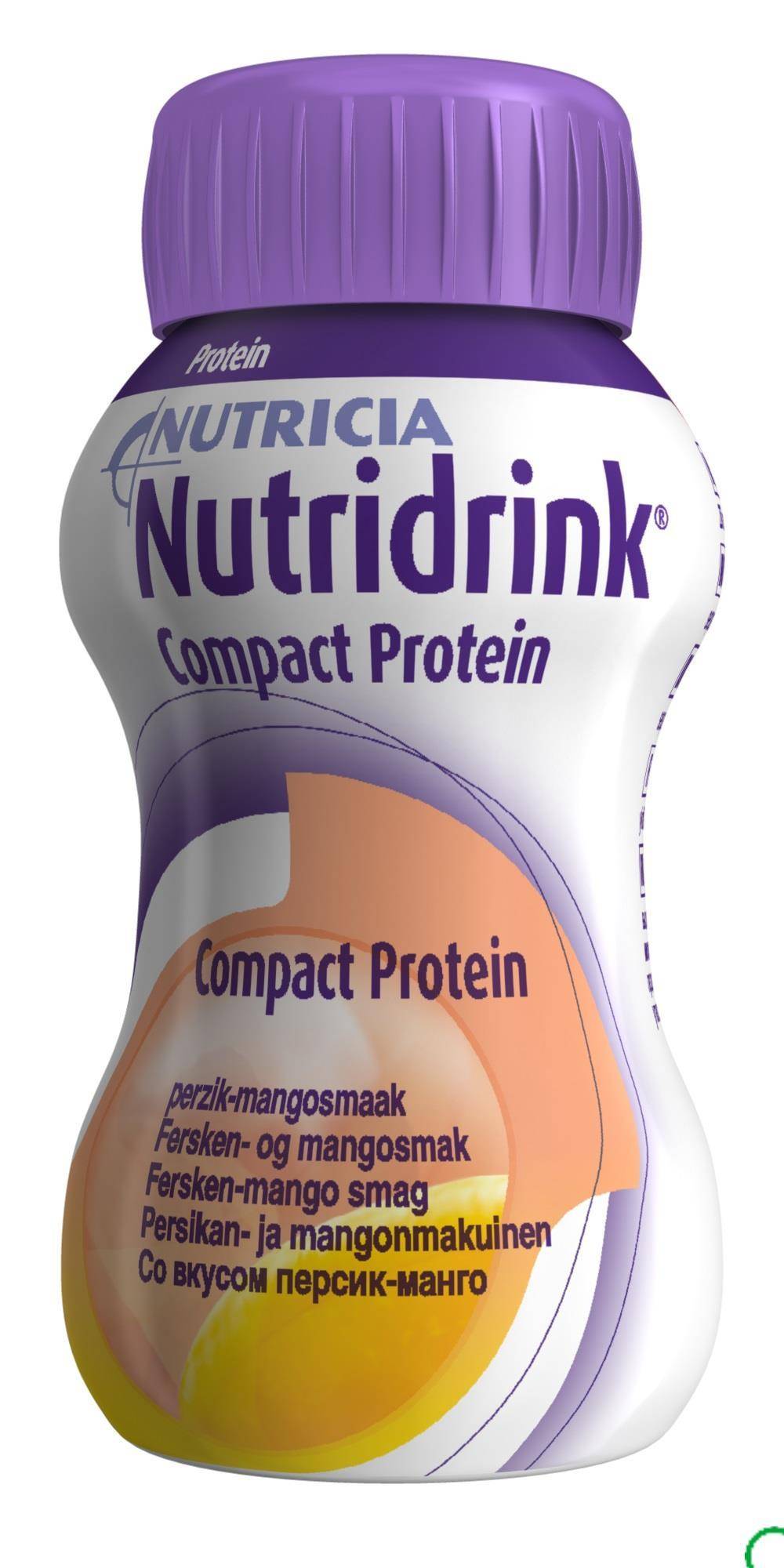 Nutridrink Compact Protein Perzik/Mango Flesjes 4 x 125ml