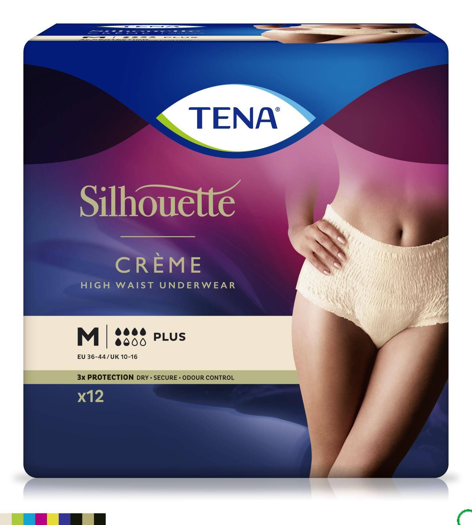 Tena Silhouette Crème Plus High Waist Onderbroeken M 12 stuks