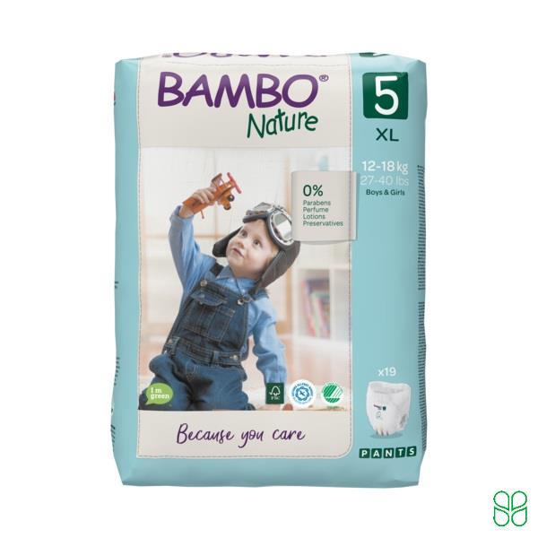 Bambo Nature Pants Maat Junior 5 12-18Kg Kind Eco 19 Stuks