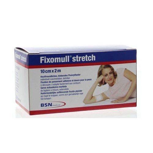 Fixomull Stretch 2m x 10cm Fixatiegaas 1 stuk