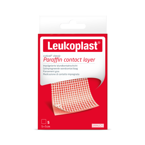 Leukoplast Cuticell Classic Zalfgaas 5cm x 5cm 5 stuks