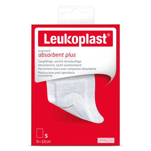 Leukoplast Leukomed Absorbent Plus Wondpleister 8cm x 10cm 5 stuks