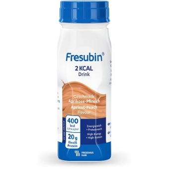 Fresubin 2 Kcal Drink Abrikoos/Perzik Flesjes 4 x 200ml