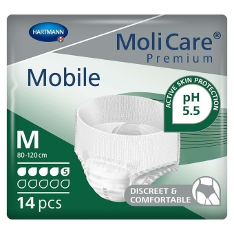 Molicare Premium Mobile 5 Druppels Pants Medium 80-120cm 14 Stuks