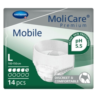 Molicare Premium Mobile 5 Druppels Pants Large 100-150cm 14 Stuks