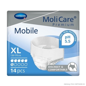 Molicare Premium Mobile 6 Druppels Pants XLarge 130-170cm 14 Stuks