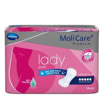 Molicare Premium Lady Inlegger Plakstrook 4.5 Druppels 14 Stuks