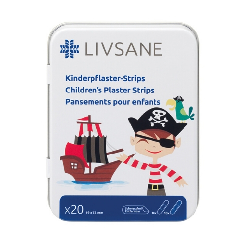 Livsane Kinderpleister Piraat Strips 20 stuks