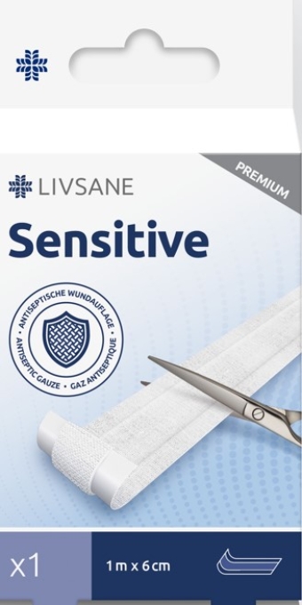 Livsane Sensitive Pleister 1m x 6cm 1 stuk