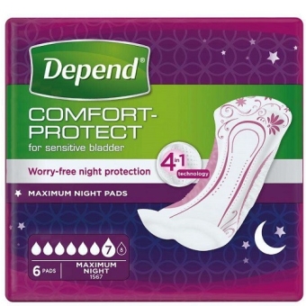 Depend Comfort Protect Maximum Inleggers 6 stuks