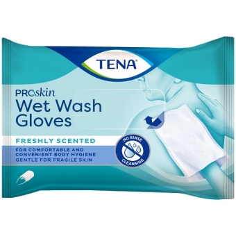 Tena Wet Wash GLove  Washand Freshly Scented 5 Stuks