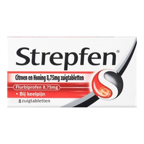 Strepfen Keeltabletten Regulier - 8 stuks