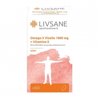 Livsane Visolie Omega 3 + Vitamine E Softgels 60 stuks