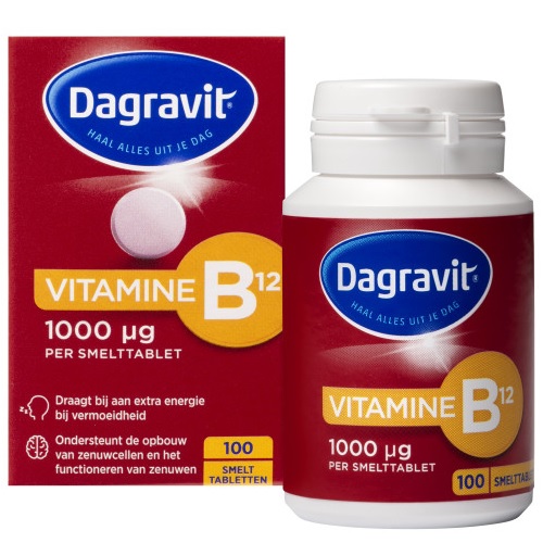 Dagravit Vitamine B12 1000Âµg Smelttabletten 100 stuks