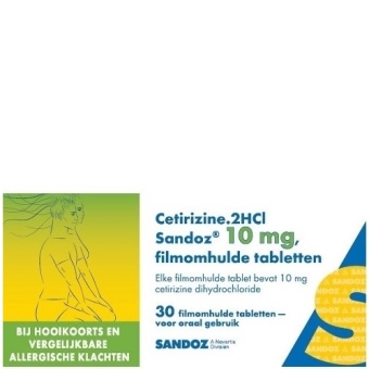 Sandoz Cetirizine 10mg Tabletten 30 stuks