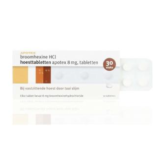 Apotex Broomhexine tab 8mg otc apx