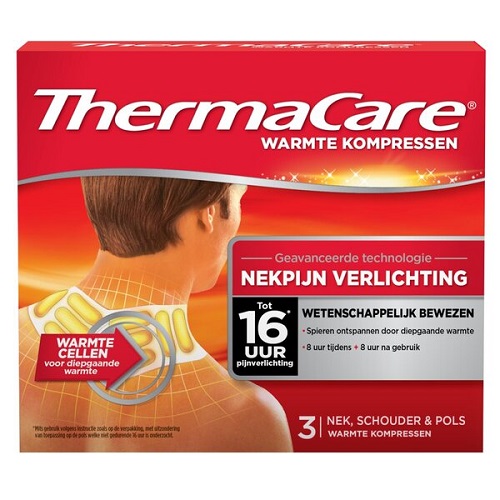 Thermacare Nekpijn Verlichting Warmte Kompressen 3 stuks