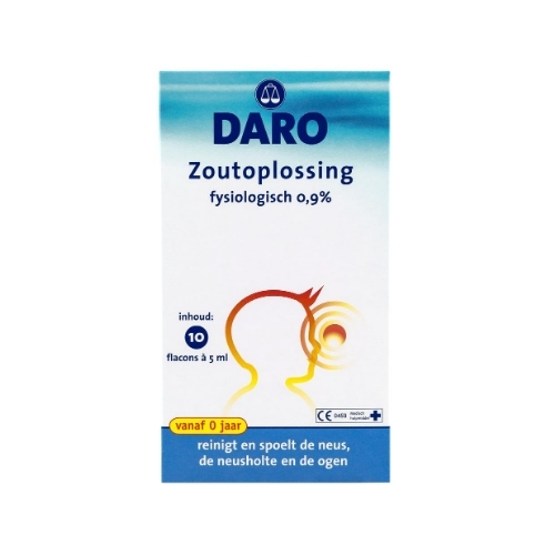 Daro Zoutoplossing Fysiologisch 0,9% Flacons 10 stuks