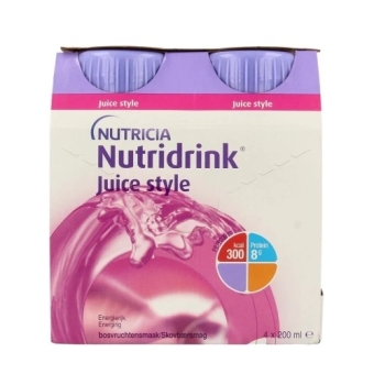 Nutridrink Juice Style Bosvruchten Flesjes 4 x 200ml