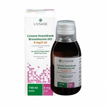 Livsane Broomhexine Hcl 8 mg/5ml Hoestdrank 150ml