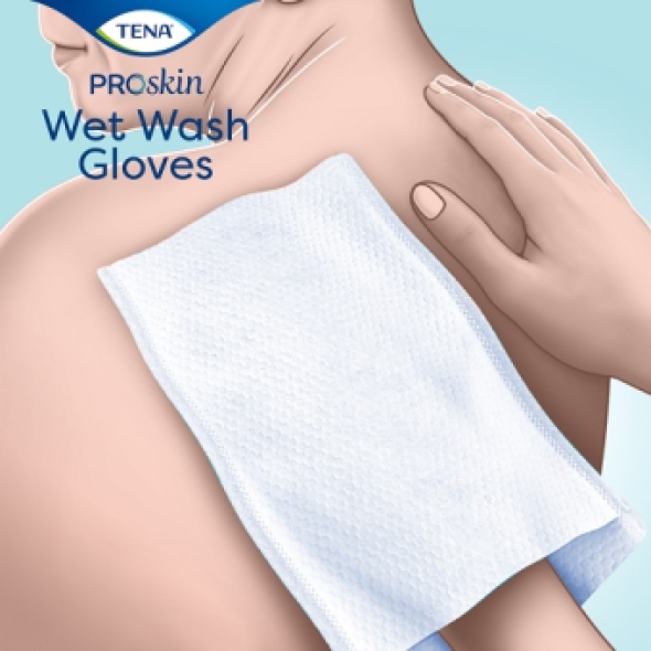 Tena Proskin Wet Wash Glove Parfumvrij Washandjes 8 stuks