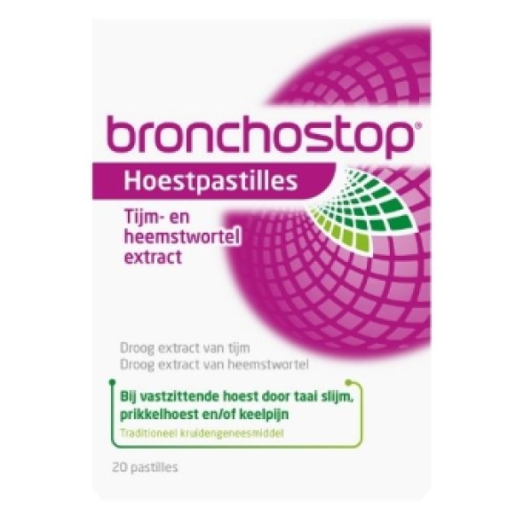 Bronchostop Tijm- en heemstwortel Hoestpastilles 20 stuks