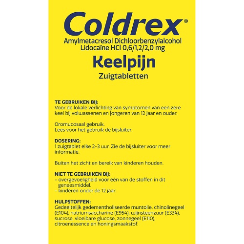 Coldrex Keelpijn Zuigtabletten 12 stuks