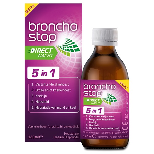 Bronchostop Direct Nacht 5-in-1 Hoestdrank 120ml