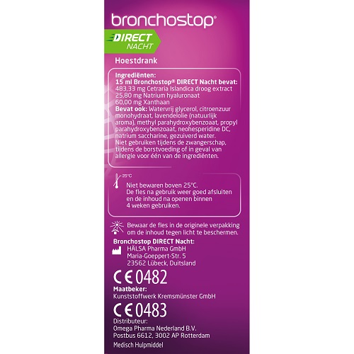 Bronchostop Direct Nacht 5-in-1 Hoestdrank 120ml