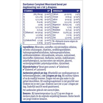 Davitamon Compleet Weerstand D3 Dragees 100 stuks