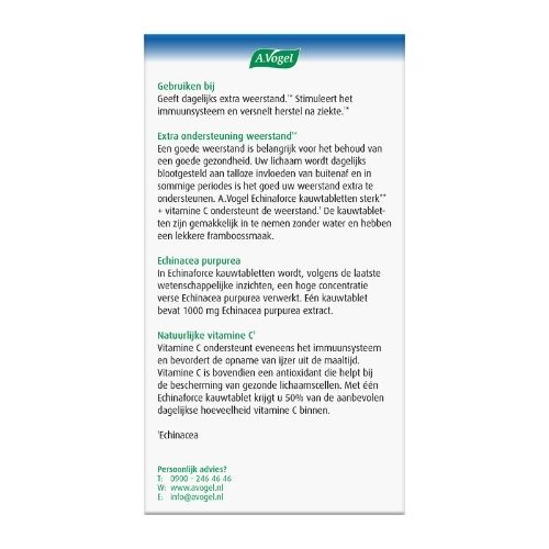 A.Vogel Echinaforce Sterk + Vitamine C Kauwtabletten 60 stuks