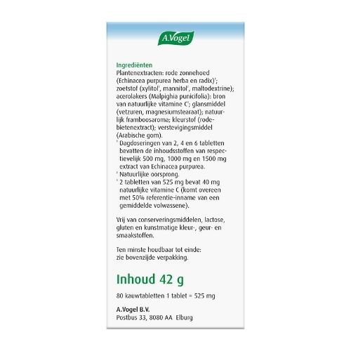 A.Vogel Junior Echinaforce + Vitamine C Kauwtabletten 80 stuks