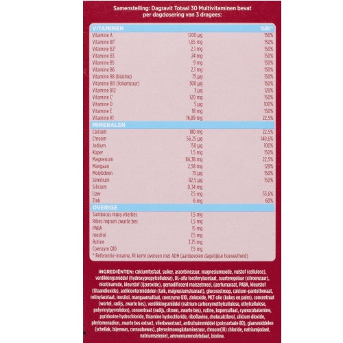 Dagravit Totaal 30 Dragees 500 stuks