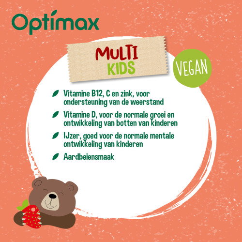 Optimax Kids Multivitamine Kauwtabletten 90 stuks