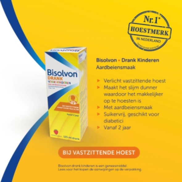 Bisolvon Voor Kinderen Broomhexine 4mg/5ml Drank 125ml