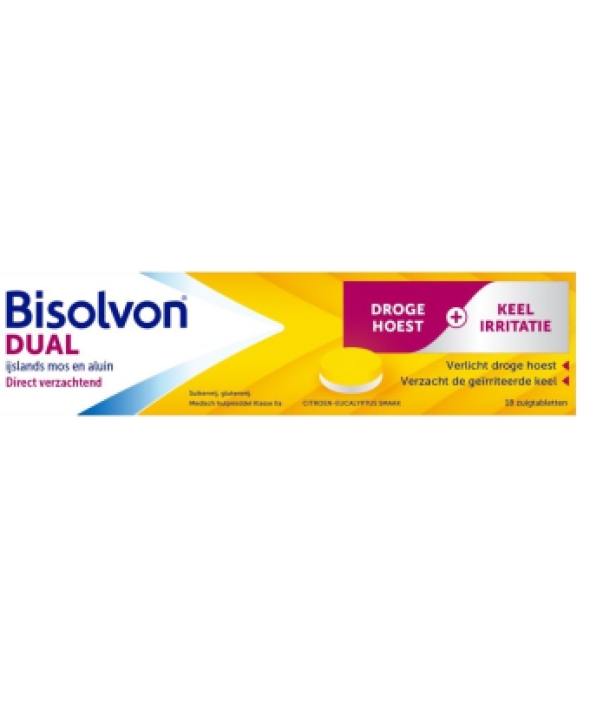 Bisolvon Dual Zuigtabletten 18 stuks