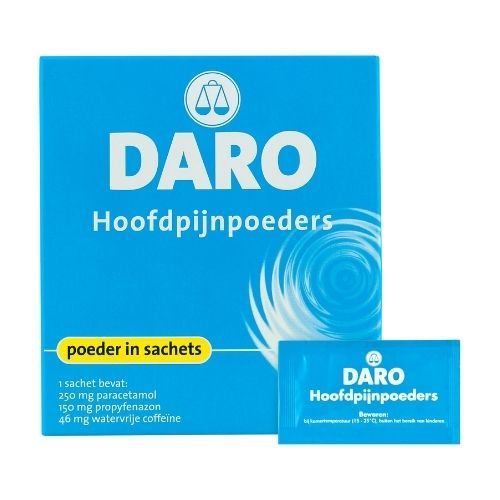 Daro Hoofdpijnpoeders Paracetamol 250mg Sachets 20 stuks